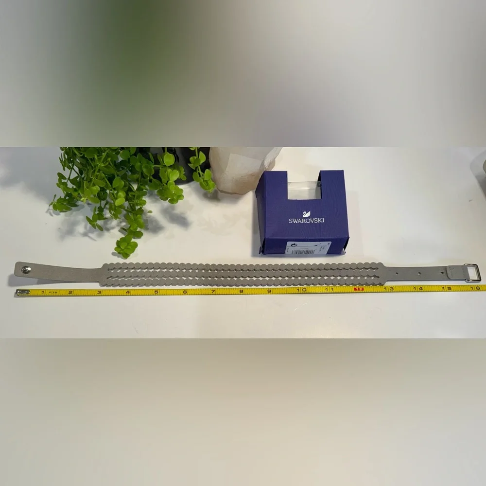 Swarovski Grey Power Slake Collection 3 Strand Crystal Bracelet NIB - Picture 13 of 13